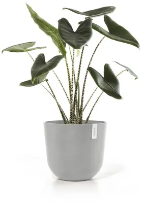 Ecopots kunststof bloempot oslo 45x39.2 cm witgrijs - afbeelding 6