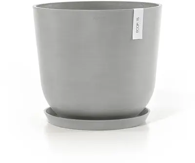 Ecopots kunststof bloempot oslo 45x39.2 cm witgrijs - afbeelding 4