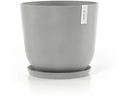 Ecopots kunststof bloempot oslo 45x39.2 cm witgrijs - afbeelding 4