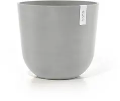 Ecopots kunststof bloempot oslo 45x39.2 cm witgrijs - afbeelding 1