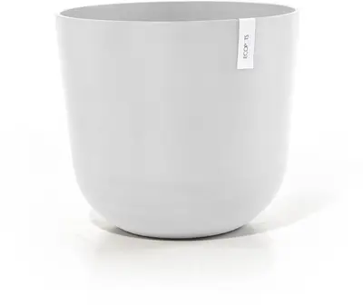 Ecopots kunststof bloempot oslo 55x48.5 cm puurwit - afbeelding 6