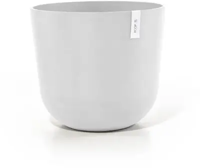 Ecopots kunststof bloempot oslo 55x48.5 cm puurwit - afbeelding 1