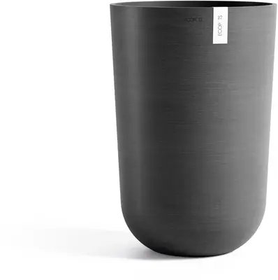 Ecopots kunststof bloempot oslo hoog 35x51.5 cm donkergrijs - afbeelding 1