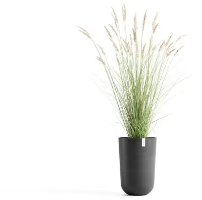 Ecopots kunststof bloempot oslo hoog 35x51.5 cm donkergrijs - afbeelding 2