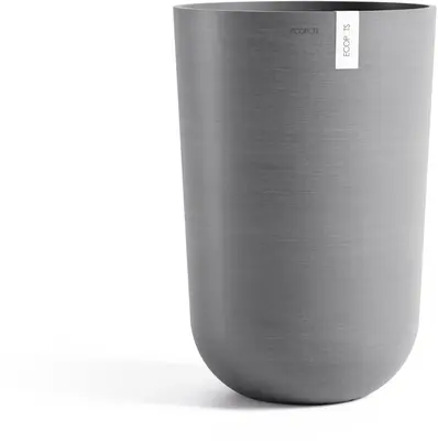 Ecopots kunststof bloempot oslo hoog 35x51.5 cm grijs - afbeelding 1