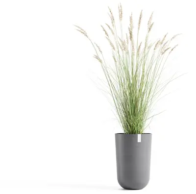 Ecopots kunststof bloempot oslo hoog 35x51.5 cm grijs - afbeelding 2