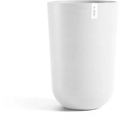 Ecopots kunststof bloempot oslo hoog 35x51.5 cm puurwit - afbeelding 1