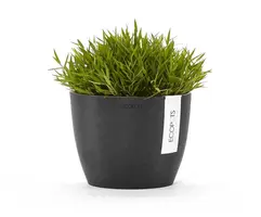 Ecopots kunststof bloempot stockholm 16.2x12 cm donkergrijs     - afbeelding 5