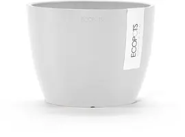 Ecopots kunststof bloempot stockholm 16.2x12 cm puurwit     - afbeelding 1
