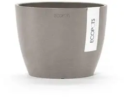 Ecopots kunststof bloempot stockholm 16.2x12 cm taupe     - afbeelding 1