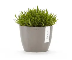 Ecopots kunststof bloempot stockholm 16.2x12 cm taupe     - afbeelding 6