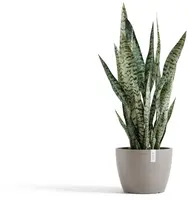 Ecopots kunststof bloempot stockholm 23.3x17.6 cm taupe     - afbeelding 2