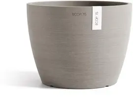 Ecopots kunststof bloempot stockholm 23.3x17.6 cm taupe     - afbeelding 4