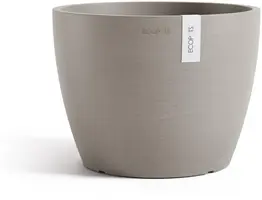 Ecopots kunststof bloempot stockholm 23.3x17.6 cm taupe     - afbeelding 1