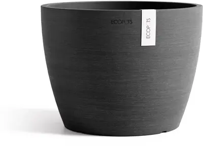 Ecopots kunststof bloempot stockholm 23x17.6 cm donkergrijs     - afbeelding 4