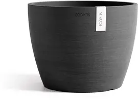 Ecopots kunststof bloempot stockholm 23x17.6 cm donkergrijs     - afbeelding 4