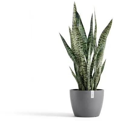 Ecopots kunststof bloempot stockholm 23x17.6 cm grijs     - afbeelding 2