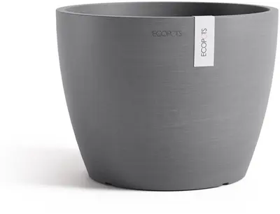 Ecopots kunststof bloempot stockholm 23x17.6 cm grijs     - afbeelding 1