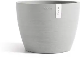 Ecopots kunststof bloempot stockholm 23x17.6 cm witgrijs     - afbeelding 5