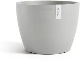 Ecopots kunststof bloempot stockholm 23x17.6 cm witgrijs     - afbeelding 1