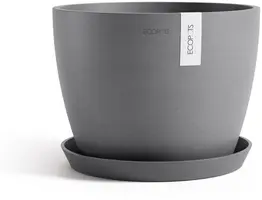Ecopots kunststof bloempot stockholm 31x23.3 cm grijs     - afbeelding 4