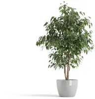 Ecopots kunststof bloempot stockholm 31x23.3 cm witgrijs     - afbeelding 2