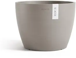 Ecopots kunststof bloempot stockholm 31x23.5 cm taupe     - afbeelding 1