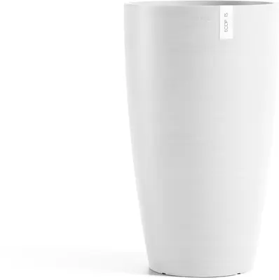 Ecopots kunststof bloempot stockholm 35x60 cm puurwit     - afbeelding 3