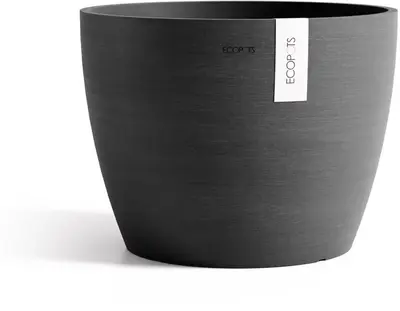Ecopots kunststof bloempot stockholm 40x30 cm donkergrijs     - afbeelding 1