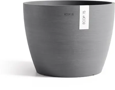 Ecopots kunststof bloempot stockholm 40x30 cm grijs     - afbeelding 1
