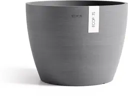 Ecopots kunststof bloempot stockholm 40x30 cm grijs     - afbeelding 1