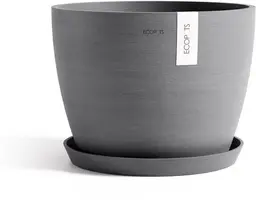 Ecopots kunststof bloempot stockholm 40x30 cm grijs     - afbeelding 4