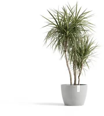 Ecopots kunststof bloempot stockholm 40x30 cm witgrijs     - afbeelding 2