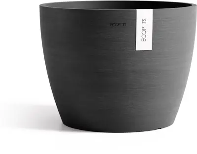 Ecopots kunststof bloempot stockholm 45x34 cm donkergrijs     - afbeelding 1