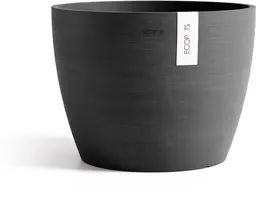 Ecopots kunststof bloempot stockholm 45x34 cm donkergrijs     - afbeelding 1