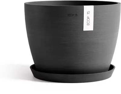 Ecopots kunststof bloempot stockholm 45x34 cm donkergrijs     - afbeelding 3