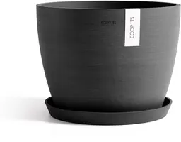Ecopots kunststof bloempot stockholm 45x34 cm donkergrijs     - afbeelding 3