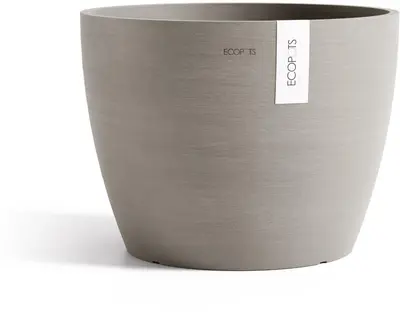 Ecopots kunststof bloempot stockholm 45x34 cm taupe     - afbeelding 1