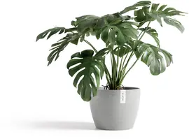 Ecopots kunststof bloempot stockholm 45x34 cm witgrijs     - afbeelding 2