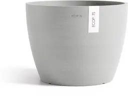 Ecopots kunststof bloempot stockholm 45x34 cm witgrijs     - afbeelding 1