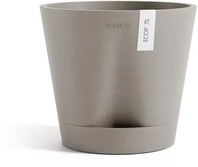 Ecopots kunststof bloempot venice 2 20x17.1 cm taupe     - afbeelding 4