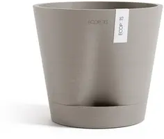 Ecopots kunststof bloempot venice 2 20x17.1 cm taupe     - afbeelding 1