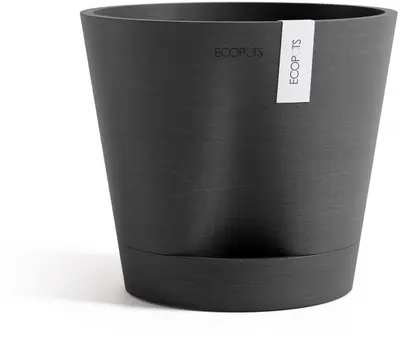 Ecopots kunststof bloempot venice 2 20x17.7 cm donkergrijs     - afbeelding 1