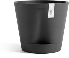 Ecopots kunststof bloempot venice 2 20x17.7 cm donkergrijs     - afbeelding 4