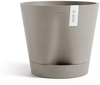 Ecopots kunststof bloempot venice 2 30x27.5 cm taupe     - afbeelding 1