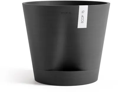 Ecopots kunststof bloempot venice 2 40.2x35.7 cm donkergrijs     - afbeelding 1