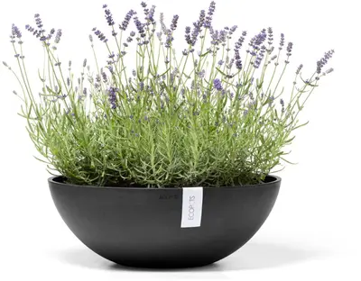 Ecopots kunststof bloempot vienna 50x18 cm donkergrijs     - afbeelding 2