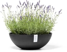Ecopots kunststof bloempot vienna 50x18 cm donkergrijs     - afbeelding 2