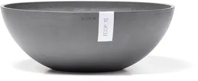 Ecopots kunststof bloempot vienna 50x18 cm grijs     - afbeelding 1