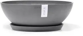 Ecopots kunststof bloempot vienna 50x18 cm grijs     - afbeelding 4
